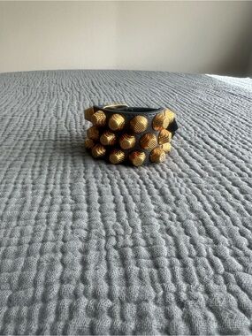 Balenciaga Leather Bracelet with Golf Studs